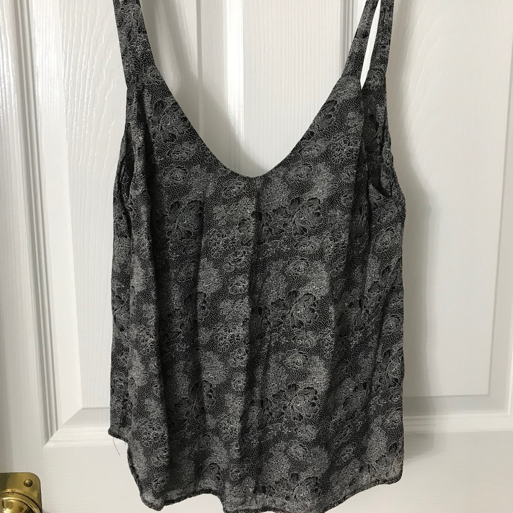 Reformation Floral Black/Gray Tank